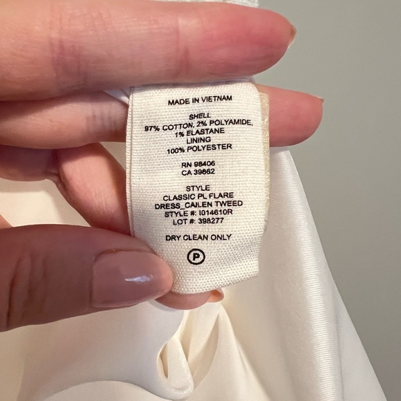 Theory Classic Flare in Off-White Cailen Tweed Sleeveless Dress Size 6 - Picture 8 of 11